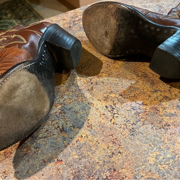 Vintage Panhandle Slim Brown Western Boots Women’s Size 6 Narrow - Picture 15 of 15